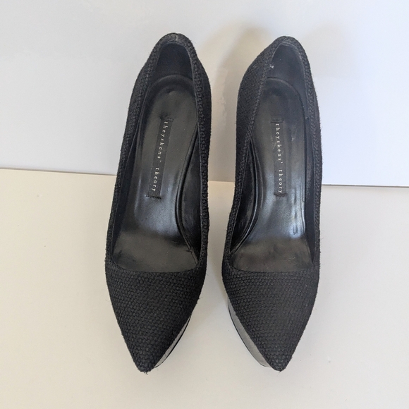 Theyskens Theory Black Platform Shoes 38 - Picture 6 of 7